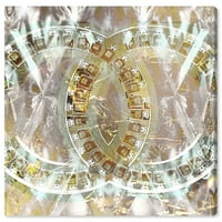 ווינווד סטודיו אופנה גלאם קיר אמנות בד הדפסי 'מוזהב יהלומים' בשמים-זהב, לבן