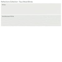 אוסף השתקפויות בהתאמה אישית, 2 תריסי עץ פאו אלחוטיים, לבן עם חול, 1 2 רוחב 48