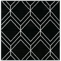 שטיח שטח גיאומטרי של אדירונדאק קייטריונה, שנהב שחור, 5'1 7'6