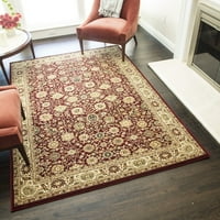 שטיחים אמריקה Vista 1332-CHR טבריז דובדבן שטיח אזור אדום מסורתי, 9'10 x13'2
