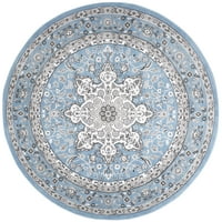 בית דינאמי טרמונט מגנוליה מסורתית מדליון אזור שטיח, כחול אפור, 7 ' 10 עגול