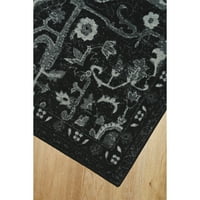 מוהוק ביתי פריזמטי אמיקו שחור מסורתי דיוק נוי שטיח אזור מודפס, 5'x8 ', שחור