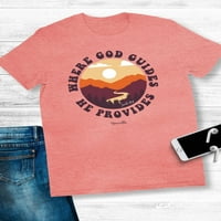 ילדה מבורכת חולצת טריקו של נשים-איפה אלוהים מנחה - אלמוג אברש-אקס-גדול