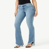 סופיה ג'ינס מקרסול מג'ינס של סופיה אמצע הגובה של ג'ינס שולי שטיפה