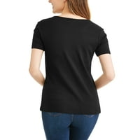 חולצת טריקו של שרוול קצר של נשים