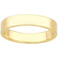 טבעת להקה מלוטשת עם זהב צהוב 14 קראט, גודל - נשים