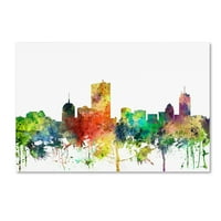 סימן מסחרי אמנות בוסטון מאס. Skyline SP 'אמנות בד מאת מרלן ווטסון