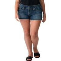חברת ג ' ינס כסף. נשים סוקי אמצע עלייה מכנסיים קצרים, המותניים גדלים 24-36