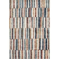 פסים מפושטים של Nuloom Aimee שטיח שטיח באזור, 5 '3 8', בז '