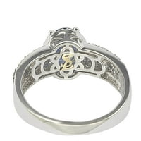 טבעת יום נישואין של ספיר סגלגל סגלגל סגלגל ויהלום